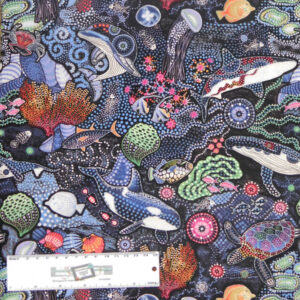 Quilting Patchwork Sewing Fabric GOANNA WALKABOUT Cotton 50x55cmFQ New