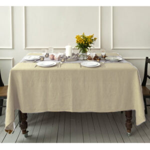 Country Style New Table Cloth KILDARE SAND Tablecloth RECT 140X185cm New