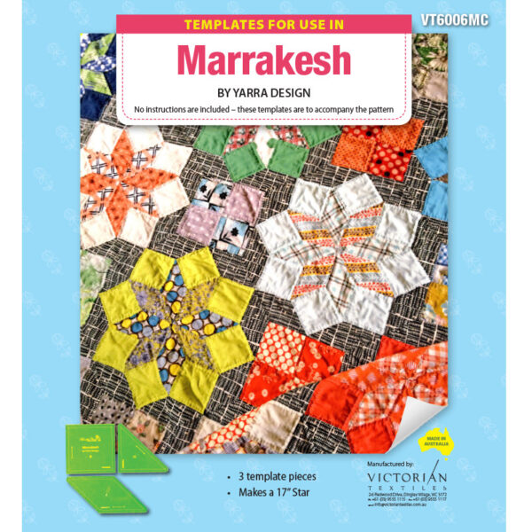 Quilting Patchwork Sewing Template MARRAKESH 3 Pieces Matilda's Own New