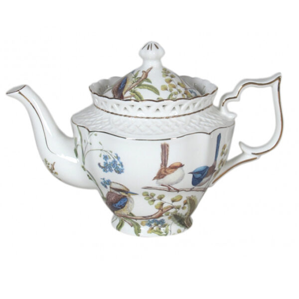 French Country Lovely Kitchen Teapot AUSSIE BIRDS China Tea Pot with Giftbox New