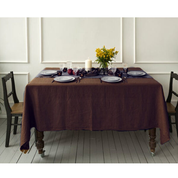 Country Style New Table Cloth KILDARE CHOCOLATE Tablecloth RECT 150x230cm New