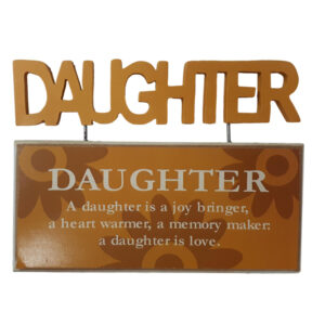 French Country Vintage Inspired Tabletop Sign DAUGHTER JOY BRINGER New