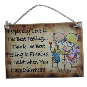 Country Printed Quality Wooden Sign Love Is The Best Feeling Funny Plaque New