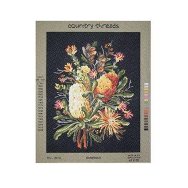 Country Threads Tapestry Printed BANKSIAS Australian Flower New TFJ-2013