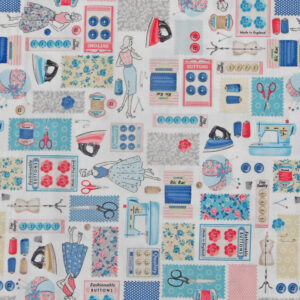 Quilting Patchwork Sewing Fabric STITCH IN TIME 50x55cm FQ Material New