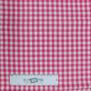 Quilting Patchwork Sewing Fabric HOT PINK GINGHAM CHECK 50x55cm FQ New