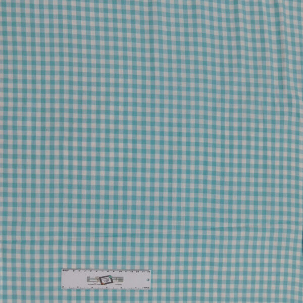 Quilting Patchwork Sewing Fabric AQUA GINGHAM CHECK 50x55cm FQ New