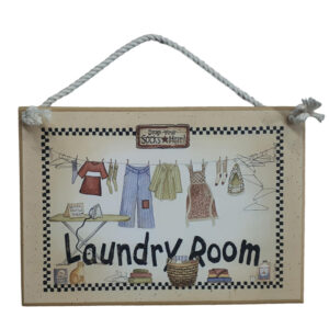 Country Printed Quality Wooden Sign LAUNDRY ROOM Plaque New