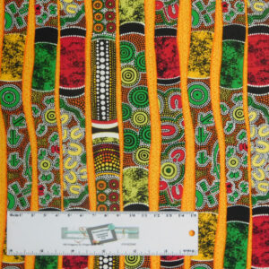 Quilting Patchwork Sewing Fabric RED DIDGERIDOO 50x55cm FQ New