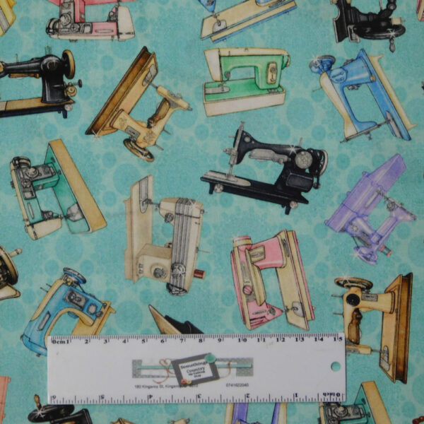 Quilting Patchwork Sewing Fabric TAILOR MADE MACHINES 50x55cm FQ New