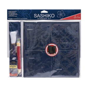 Quilting Patchwork Sewing SASHIKO STARTER KIT Templates and Cloth New