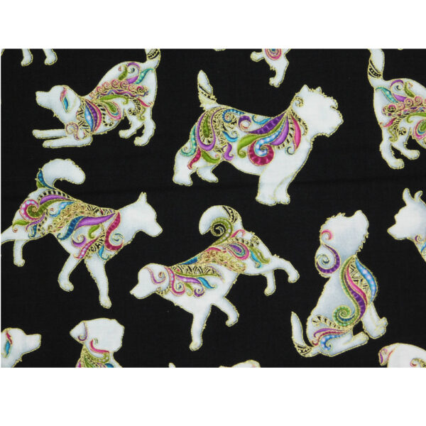 Quilting Patchwork Sewing Fabric DOG GONE IT DOGITUDE 50x55cm FQ New Material