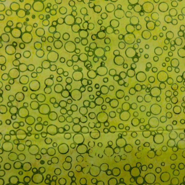 Quilting Patchwork Sewing Fabric BATIK LIME PEBBLES 50x55cm FQ New