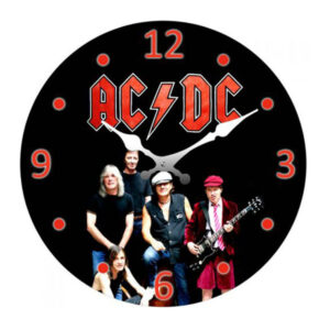 French Country Chic Retro Celebrity Inspired Wall Clock 17cm ACDC New