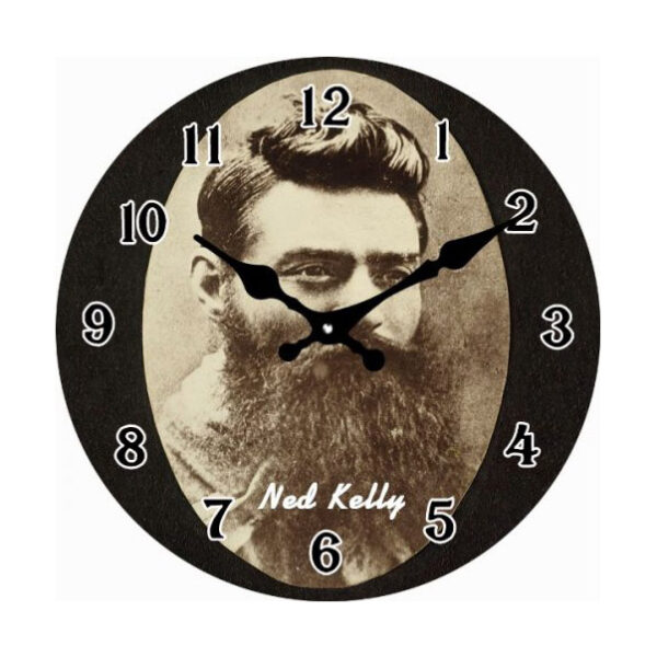French Country Chic Retro Celebrity Inspired Wall Clock 17cm NED KELLY New