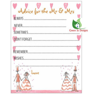 Wedding Decorations Advice for the Mr and Mrs Booklet Pack of 50 New
