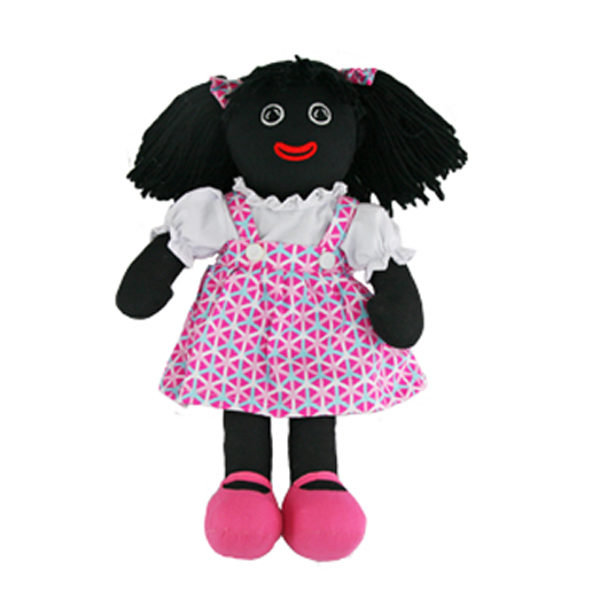 Lovely Soft Rag Doll ANGIE Pink Dress Girl Doll 35cm New
