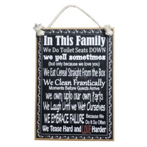 Country Printed Quality Wooden Sign In This Family Funny 2 Plaque