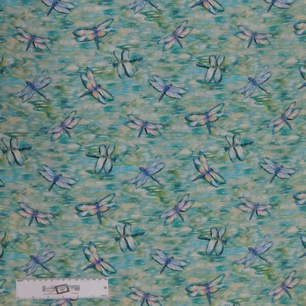Quilting Patchwork Sewing Fabric DRAGONFLIES 50x55cm FQ New Material