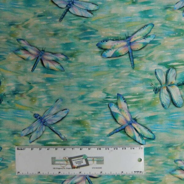 Quilting Patchwork Sewing Fabric DRAGONFLIES 50x55cm FQ New Material