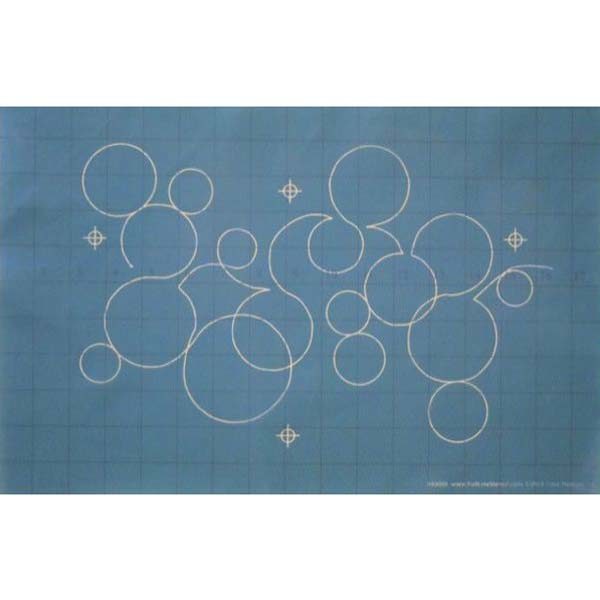 Quilting Full Line Stencil BUBBLES Reusable A3 use with Pounce New
