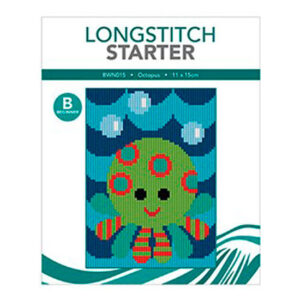 Create Handmade Long Stitch Kit Beginner OCTOPUS 11x15cm New