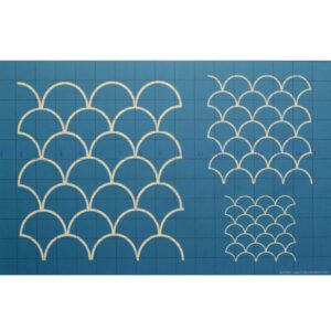 Quilting Full Line Stencil CLAMSHELLS Reusable A3 use with Pounce New