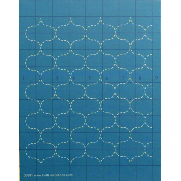 Quilting Full Line Stencil SASHIKO FISH NET Reusable A4 use with Pounce