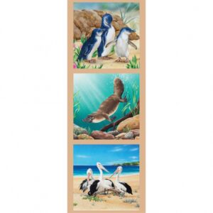 Patchwork Quilting Sewing Fabric PENGUIN PELICAN PLATYPUS Panel 41x110cm New
