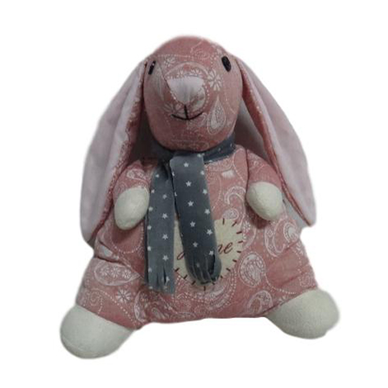 French Country Vintage Weighted PINK BUNNY RABBIT STANDING Door Stopper