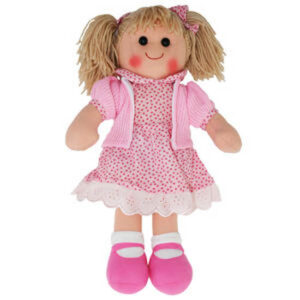 Hopscotch Lovely Soft Rag Doll INDIA Pink Dress Doll Large 35cm