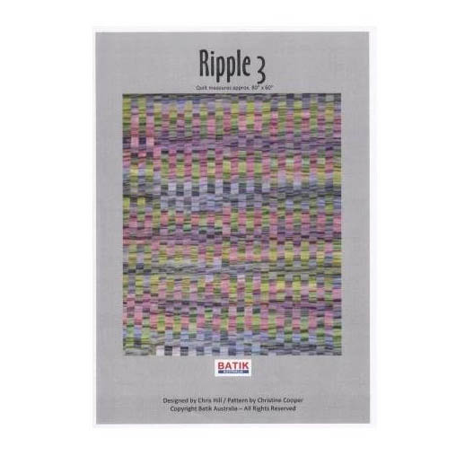 Quilting Sewing Quilt Pattern RIPPLE 3 Patchwork Pattern Batiks