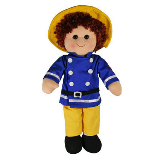 Hopscotch Lovely Soft Rag Doll TED Fireman Boy Doll Large 35cm