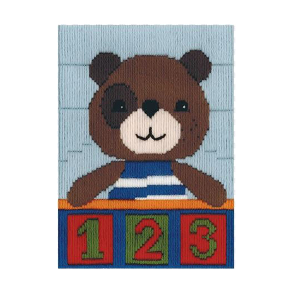 BEUTRON Long Stitch Kit Kids Beginner 123 TEDDY BEAR 579874