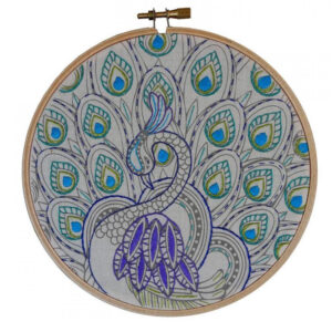 Make It Printed Printed Embroidery PEACOCK ART Hand Stitching