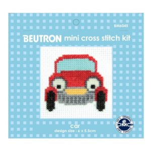 BEUTRON Cross Stitch Kit For Beginner CAR 6x6cm BM6045