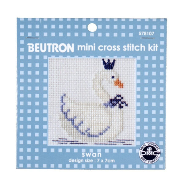 BEUTRON Cross Stitch Kit For Beginner SWAN 7x7cm 578107