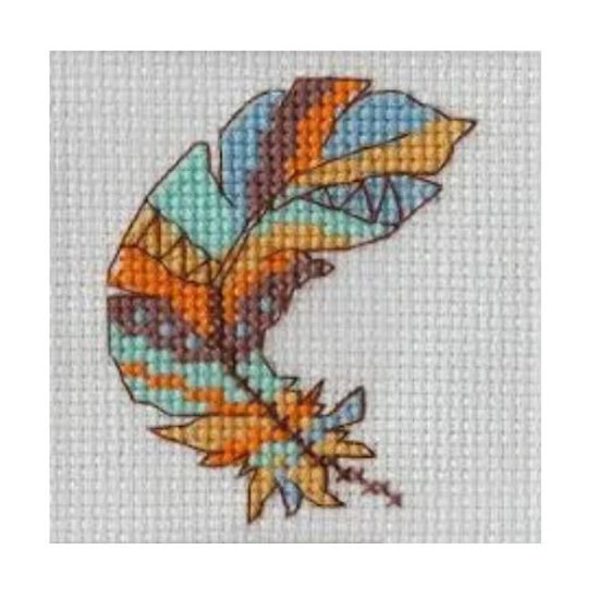 BEUTRON Cross Stitch Kit For Beginner FEATHER 7x7cm 578113