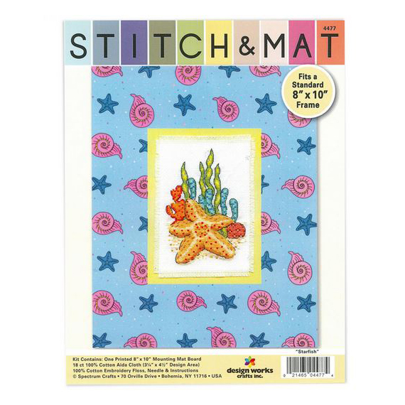 Cross Stitch STARFISH X Stitch and Mat Kit incl Threads