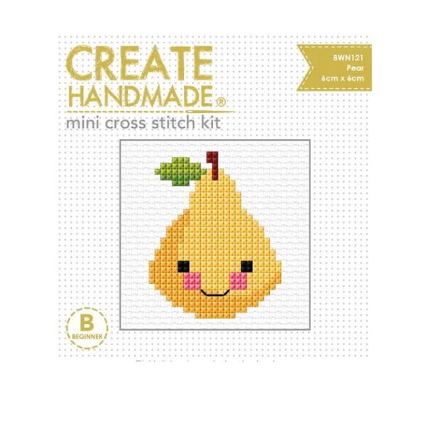 Create Handmade Cross Stitch Kit Beginner PEAR 6x6cm