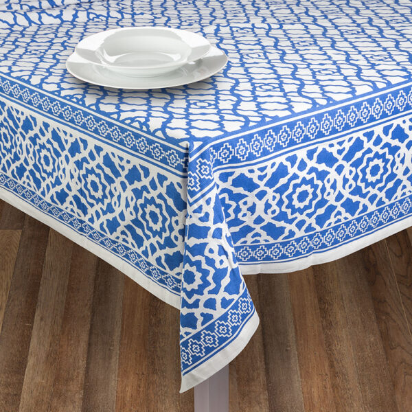 French Country Table Cloth RANS VINTAGE INDIGO Tablecloth 150x260cm
