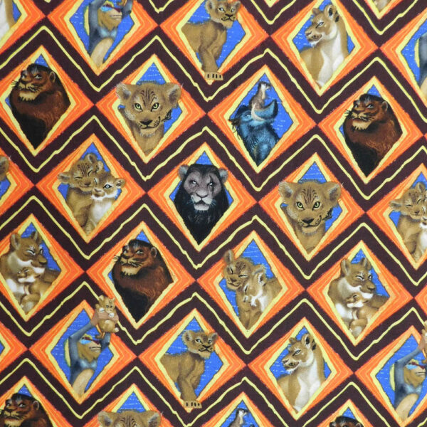 Quilting Patchwork Fabric LION KING MOSAIC 50x55cm FQ