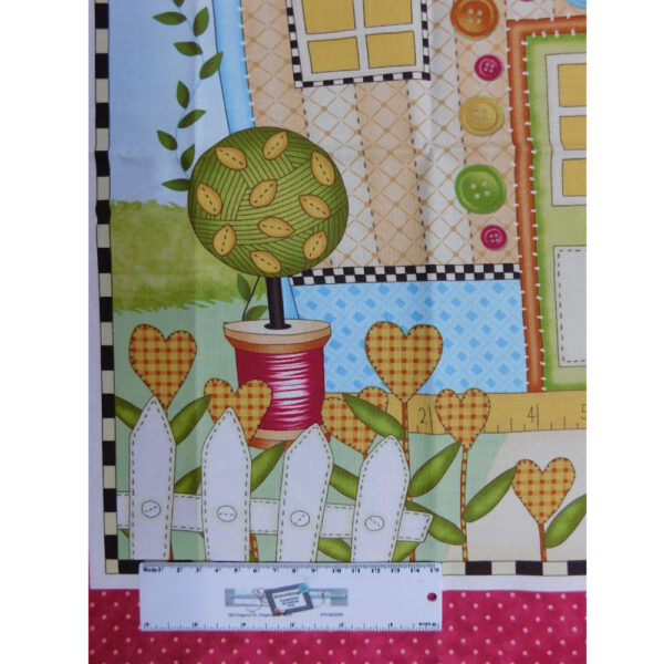 Patchwork Quilting Sewing Fabric SEW LETS STITCH Panel 61x110cm