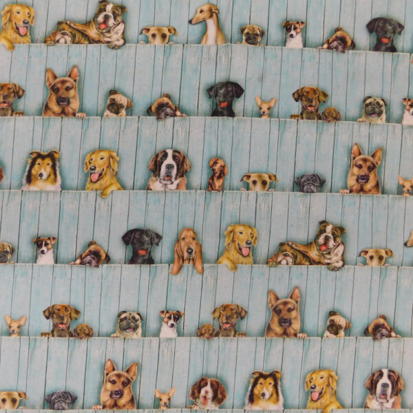 Patchwork Quilting Sewing Fabric DOGGY TAILS Panel 60x110cm Material