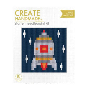 CREATE HANDMADE Needlepoint Kit Kids SPACESHIP 15x15.5cm