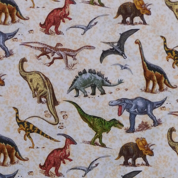 Quilting Patchwork Fabric LOST WORLD DINOSAUR 50x55cm FQ Material