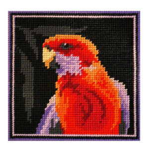 Country Threads Tapestry Printed CRIMSON ROSELLA Kit Incl Threads FJK-004