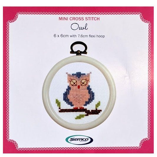 Semco Cross Stitch Counted MINI OWL Kit Incl Threads SEM.6022.01