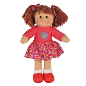Lovely Soft Rag Doll HAYLEY Pink Dress Girl Doll Medium 25cm