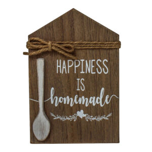 Country Wooden Farmhouse Sign HAPPINESS IS HOMEMADE Plaque